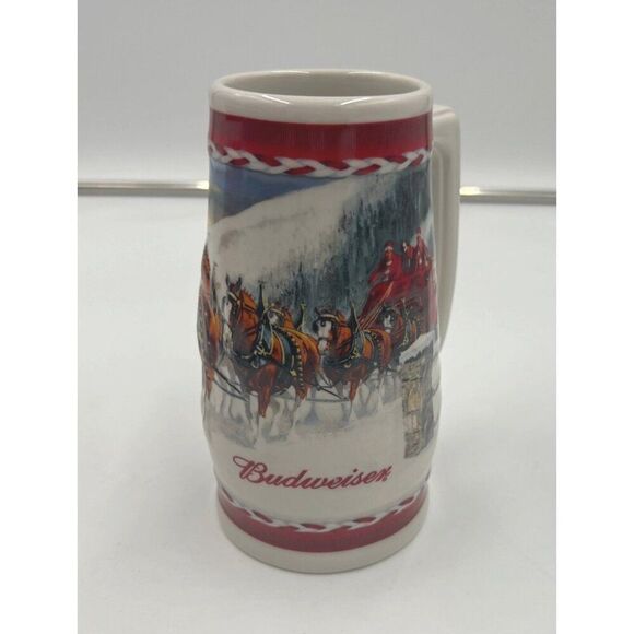 Budweiser Holiday Stein 2010 Clydesdale Dashing Through The Snow - Picture 2 of 11